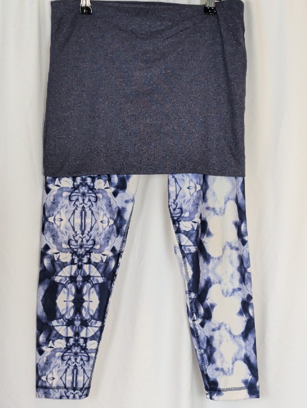 NWOT Lululemon Skirted Leggings Heathered Grey Blue Kaleidoscope 8